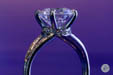 Diamond Solitaire with a Ribbon of Pave Diamonds