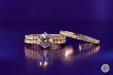 Double Band Diamond Solitaire with Matching Eternity Band